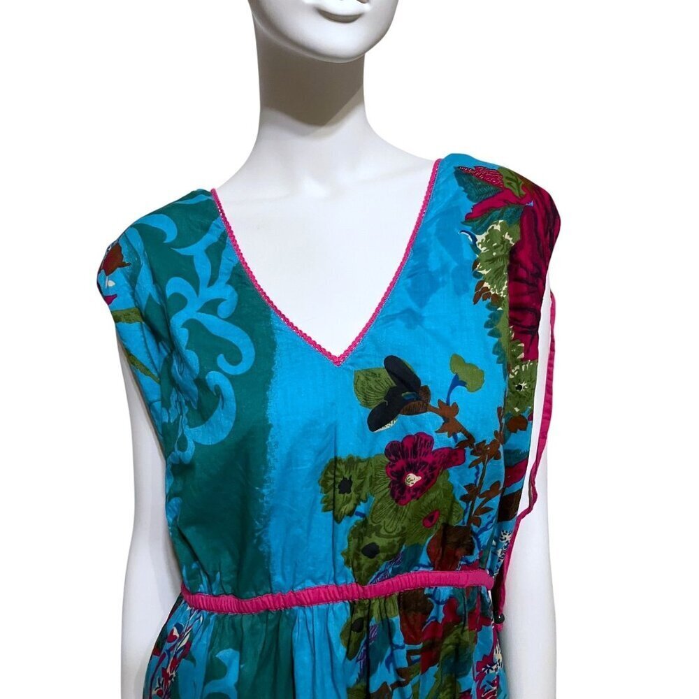 Joe Browns Cotton Sun Dress 20 Sundress Floral Maximalist Resort 100% Cotton